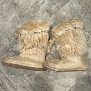 Candies faux fur slippers